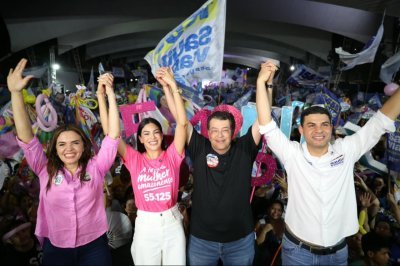 Mayra Dias encerra campanha em Manaus ao lado de Saullo, Braga e Alessandra com mais de 15 mil pessoas